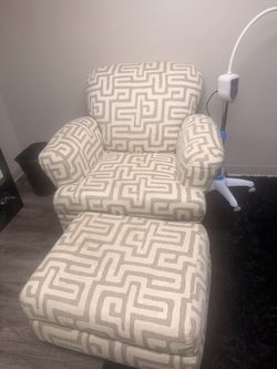 Accent Chair with Ottoman Set