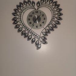 Wall Watch Heart Shaped Hand Made