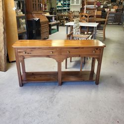 Solid wood console table or entryway table or behind the sofa table