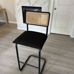 Like New Boucle/Rattan Bar Stools!