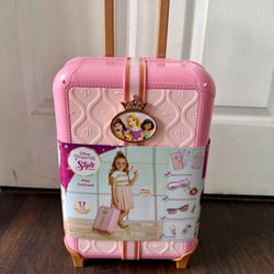 Toys-Disney Princess Travel Suitcase Play Set for Girls with Luggage