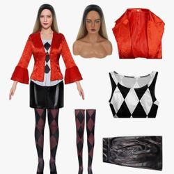 Espectacular Harleen Quinzel Cosplay Clown Costume