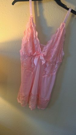 Pink Lace Babydoll Lingerie 3X