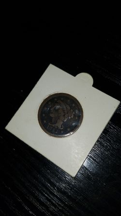 1843 Petite Head Braided Hair Liberty Head Large One Cent Coin