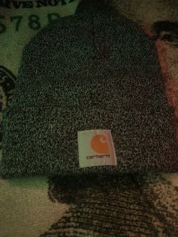 Grey and Black Carhartt Beanie