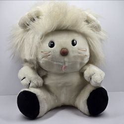 Vintage 1983 Applause Bandy Lion White Cat 14" Stuffed Animal Retired