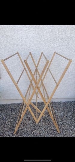 Bamboo Folding Clothes Drying Rack