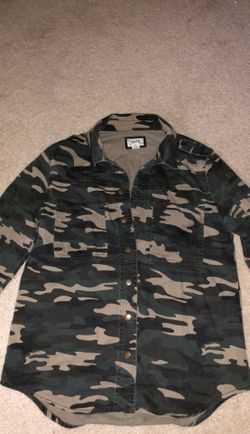 Forever 21 Army Button Up Size S