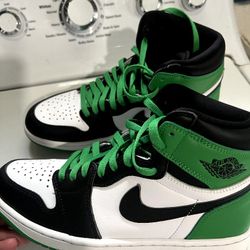 🚩LUCKY GREEN JORDAN 1S SIZE 9.5 EXCELLENT CONDITION 🚩🚩 $125