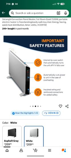 DeLonghi Convection Panel Heater