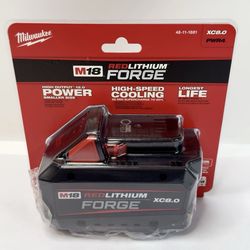 Milwaukee M18 Battery Forge 8.0 AH 18V Red Lithium 48-11-1881 Genuine