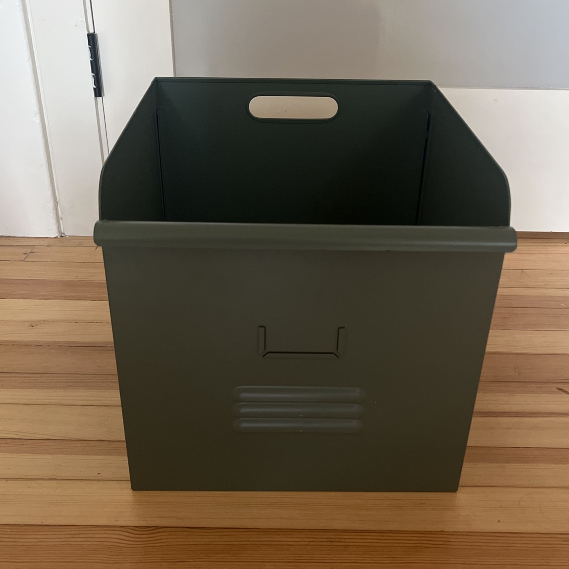 IKEA REJSA Large Box Metal Bin Gray/Green