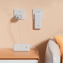 Portable Charger with Built-in Cables and AC Wall Plug,Slim USB C Power Bank 10000mAh,External Battery Pack Compatible with iPhone,Samsung