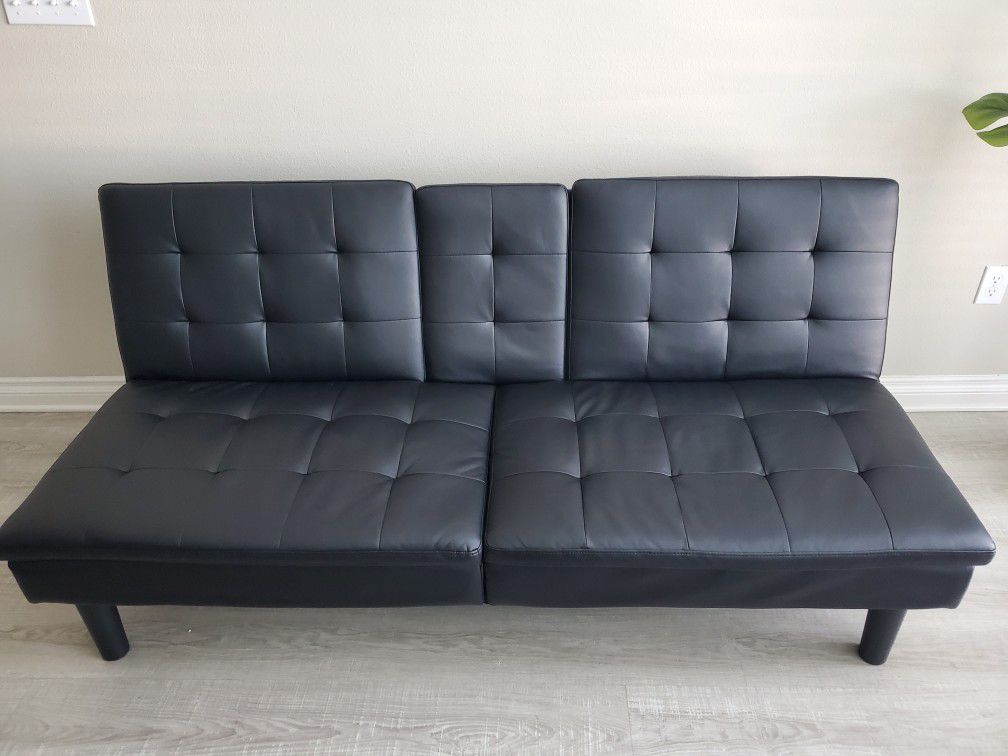 Futon Sofa Bed With 2 Cup Holders