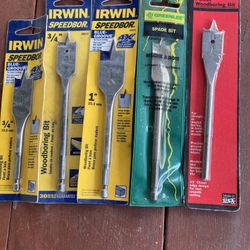 EACH 3/4” & 1” Speed or Wood Drill Bits