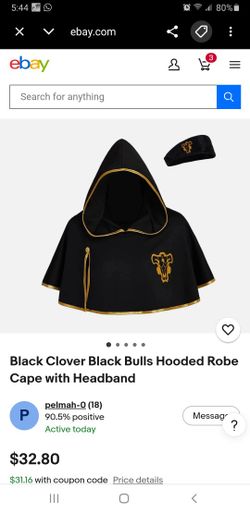 Anime Black Clover Black Bull Cloak Robe