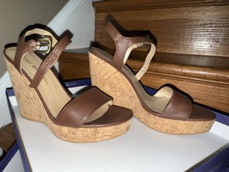 Stuart Weitzman Marry Me Leather Wedges, Size 6.5