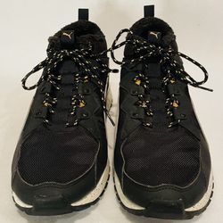 PUMA PACER NEXT SB WATER REPELLENT WTR BOOTS MENS BLACK & WHITE SZ 13