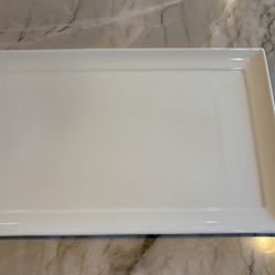 Beautiful White platter 18x11 size