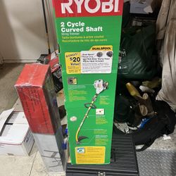 Ryobi 2 Cycle Curved Shaft Trimmer(new)