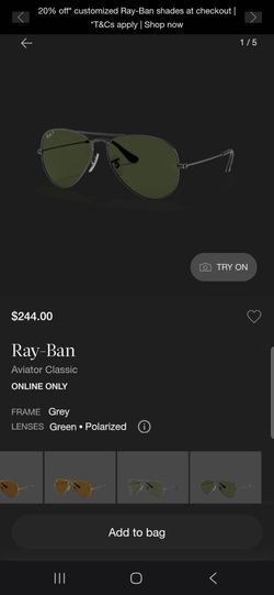 Ray band classic aviator sunglasses
