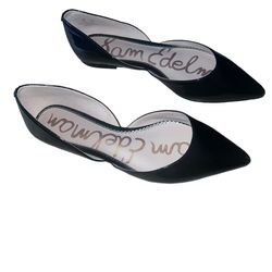 Sam Edelman Rodney Womens Sz 9M Black Patent Leather Pointed Toe Ballet Flats