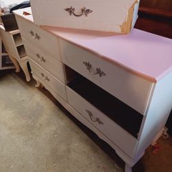 Dresser With Mirror And Night Stand 