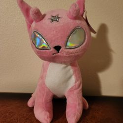 Ideal Toys Direct Pink Alien Cat Plushie