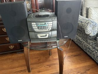 Boom box with two speakers