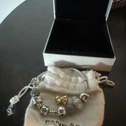 Pandora Bracelet + 8 Charms