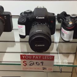 Canon T6i Digital Camera With Charger And Lens, Layaway Available!