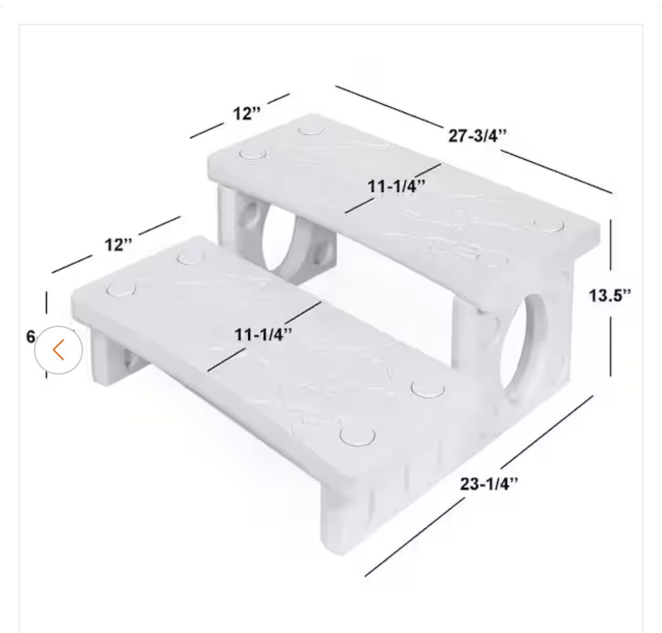 XtremepowerUS Deluxe 2-Step Multi Purpose Spa Hot Tub Pool RV Campers Deck SKU: 75163