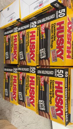 HUSKY 50 COUNT heavy duty contractor bags