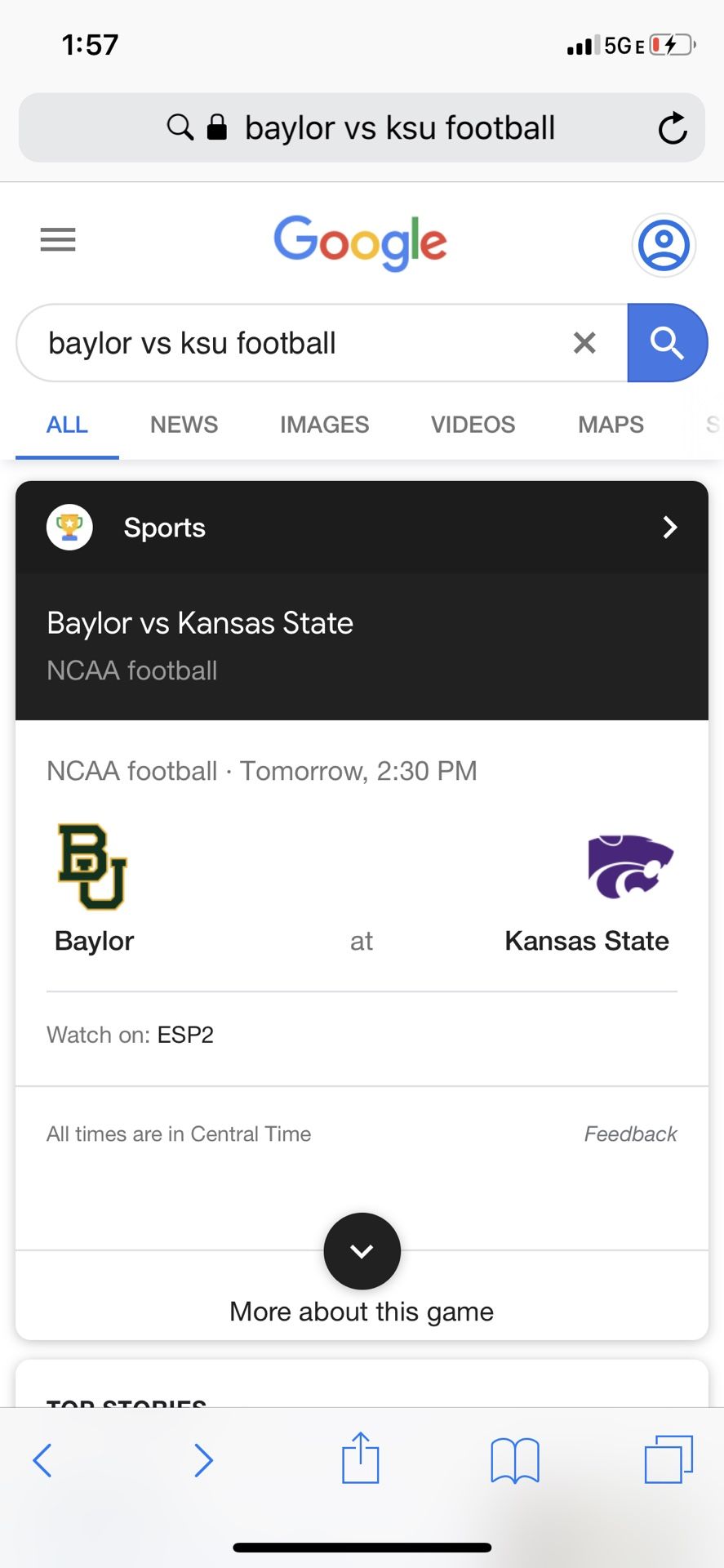 2 KSU Kansas state vs Baylor football tickets