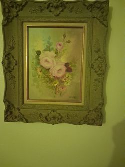 Lola ades vintage original oil signed painting
