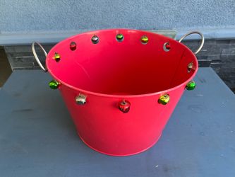 Decorative Christmas Metal Bucket
