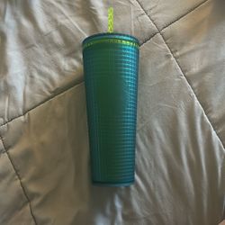 Green Grid Starbucks Tumbler 