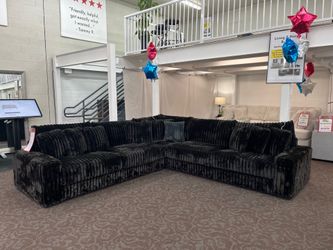 Black Corduroy Sectional