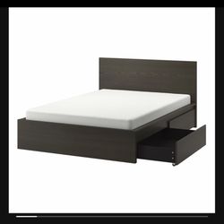 Queen Bed frame With Side Tables