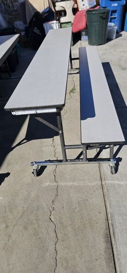 Mobile Convertible Bench Cafeteria Table 95.5 inch long 12 available price per Set indoor/outdoor 