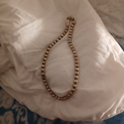Vintage Sterling Silver Bead Necklace