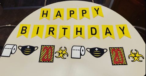 Quarantine Birthday banner