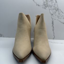 ✨Chic Nude Suede Block-Heel Ankle Boots - Size 8.5 (New in Box)