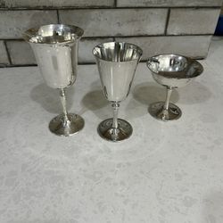 Vintage Italian De Uberti Silver Plated Goblets