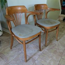 Free Vtg Cherry Wood Arm Chairs