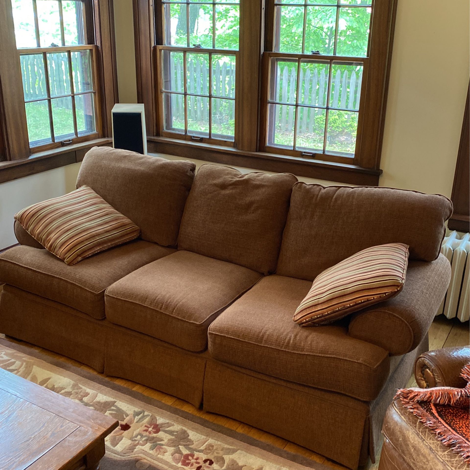 Comfy Deep Brown Couch 
