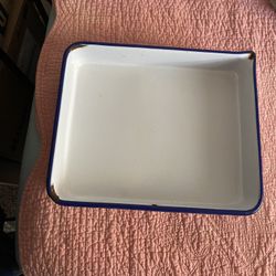 Rare Vintage 1950’s Cesco blue and white enamel photo developing tray