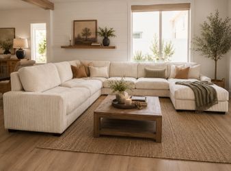 Beige Sectional Sofa - Extra Large Sectional only 1200