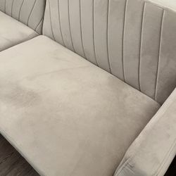 Futon Sofa Bed, Modern Small Couch, 75" (~6 mo. old)