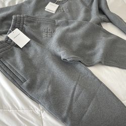 Alexander Wang puff logo sweatpant in glitter terry